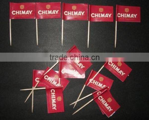 Mini toothpick paper flag