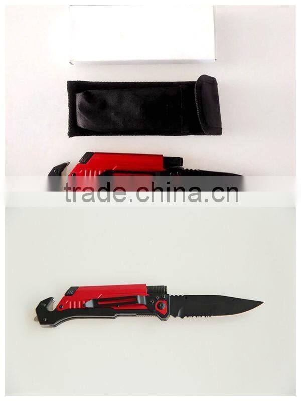 Aluminum handle multi survival camping knife