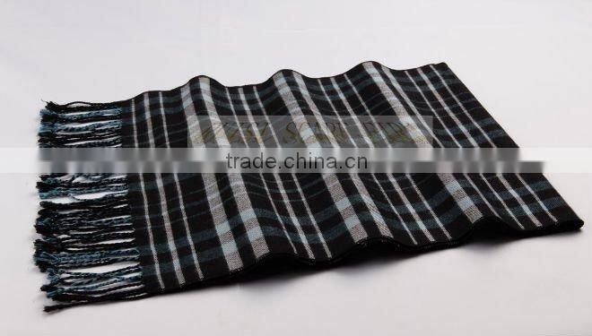 plaid man fashion cashmere scarf