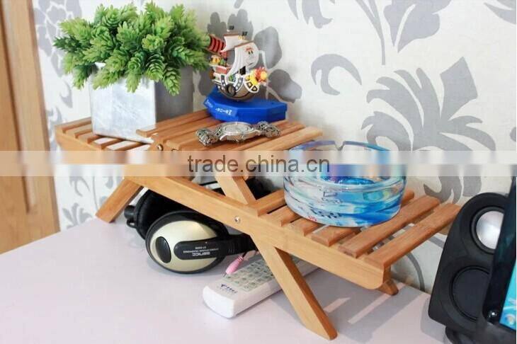 Bamboo 2-tier Folding Rack