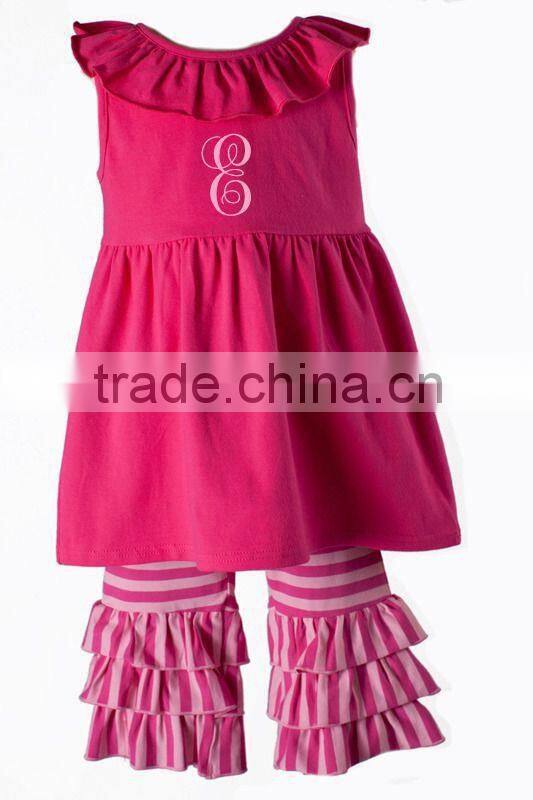 Girls Boutique Outfits Girls' Ruffle Pants Set wholesale clothing pants set for kids