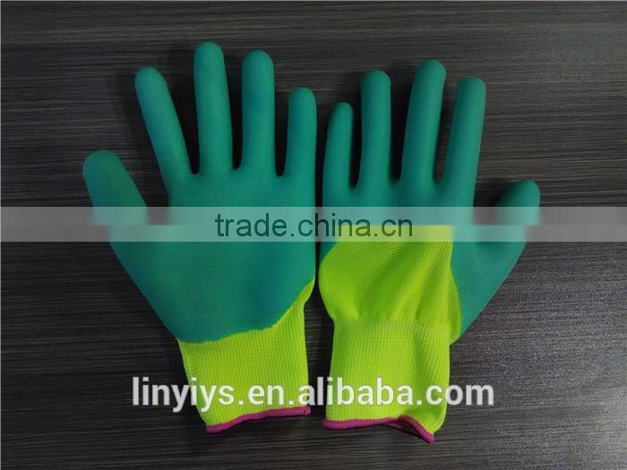 13 gauge anti slip foam latex coated work glove