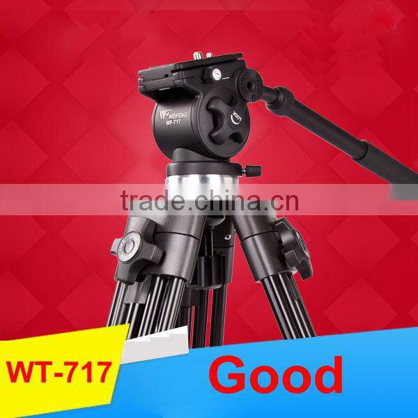 Professional Video Tripod heavy duty with fluid pan head for camera film photography WT717