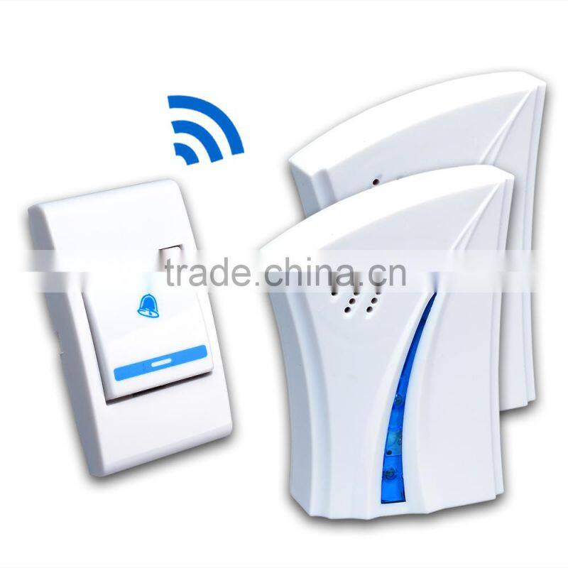 Wireless Door Bell 80m Home 2 Receivers Remote Control Chime 36 tunes Doorbell