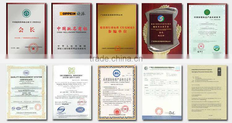 2016 Oppein New Design Grey Acrylic Finish Kitchen Cabinet