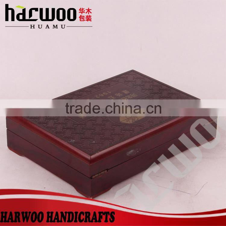 Custom design cheap gloss lacquered printed mdf wood gift box