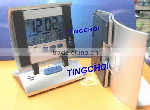 digital talking chime alarm clock with calendar