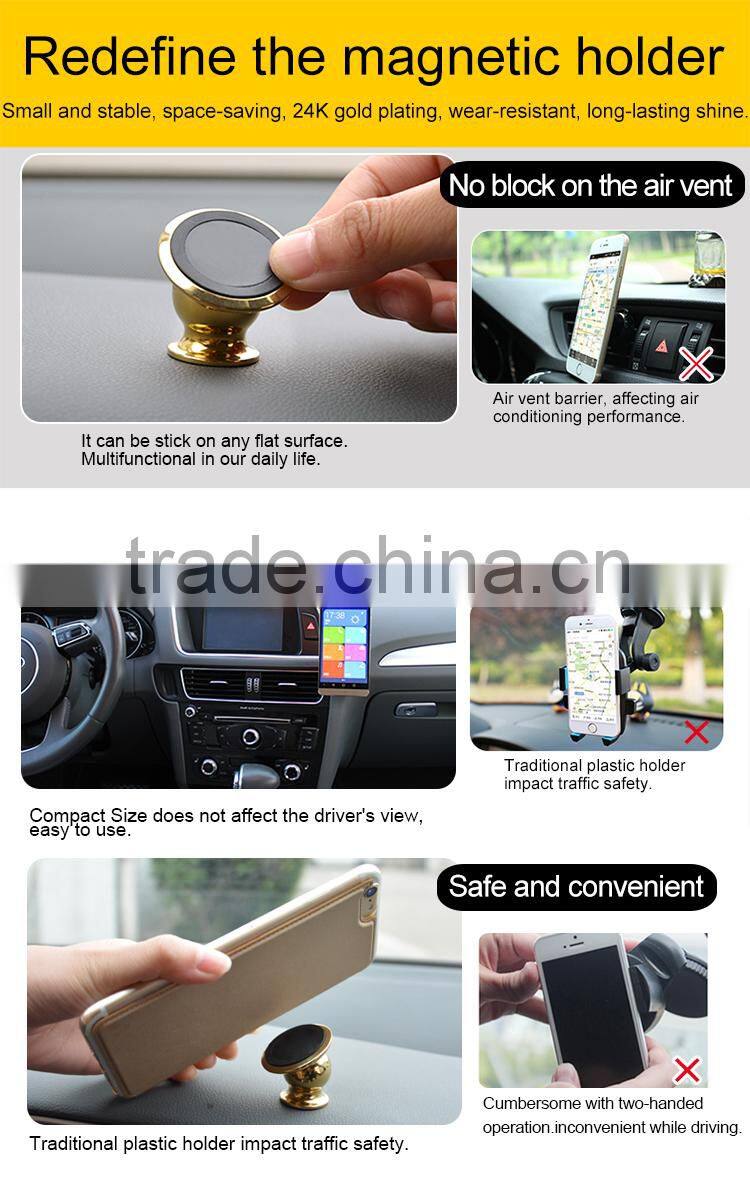 Universal Aluminum Magnetic 360 Degree Rotation magnetic cell phone holder for smart phone