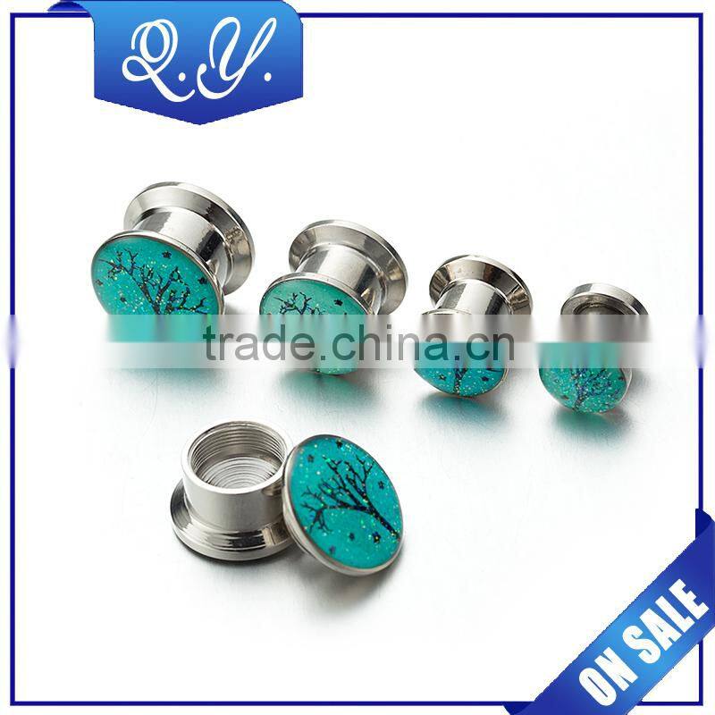 Wholesale Expanders Piercing Flesh Tunnel Fashion Ear Expander Gauge Piercing Body Jewelry Stainless Steel Screw Plug