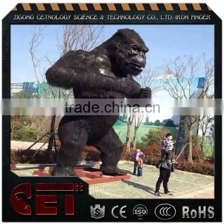 animated artificial Chimpanzee life size gorilla statue fiberglass animal Apes scuplture