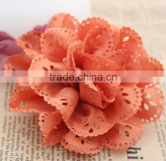 2013 New design wholesale DIY hollow out chiffon flowers H-70