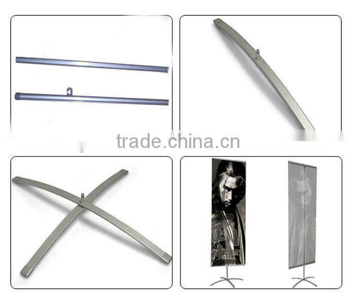 Outdoor Trade Show Portable Roll Up X Banner Stand For Display