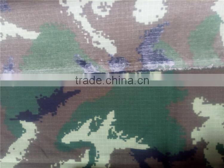 T/C 65/35 240gsm 5mmx5mm Ripstop Blue Camouflage Fabric