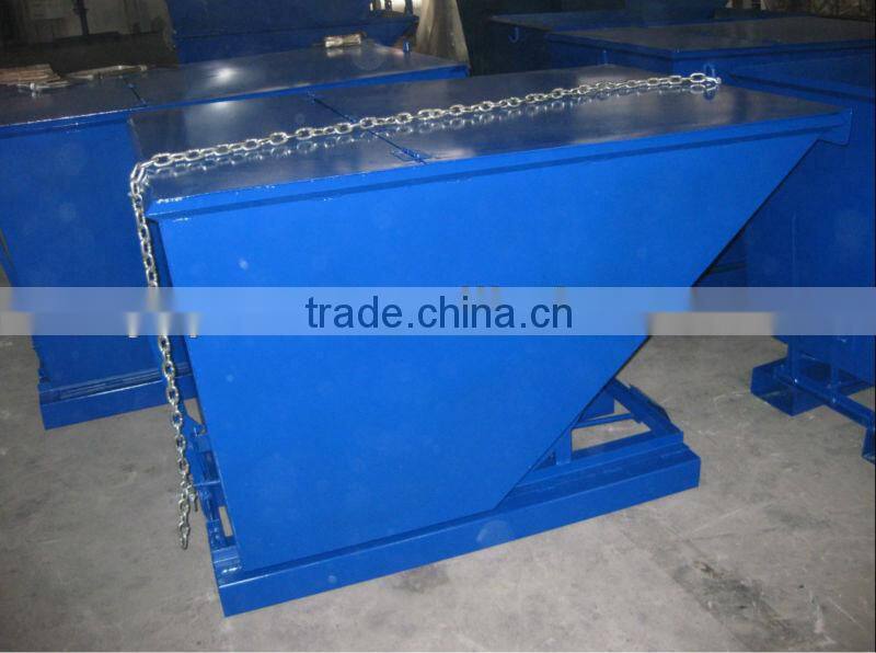 forklift steel tipping bins with cover