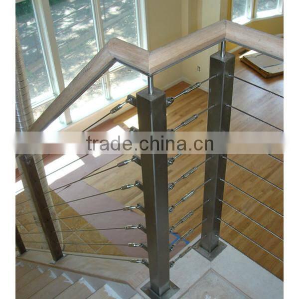 stainless steel cable railing system with cable tensor