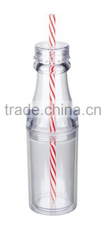 16ozAS plastic double wall juice bottle