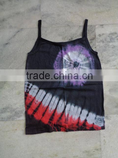 hand printed ladies t-shirts for summer from india tie dye model