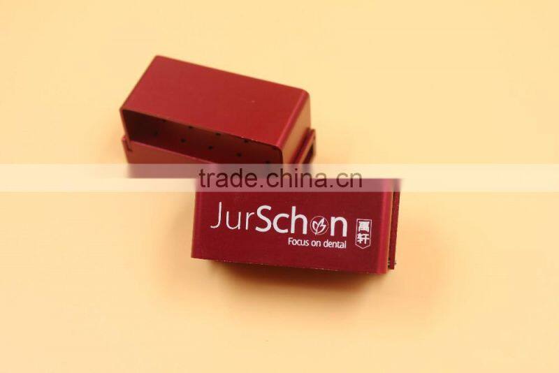 Hot Sale 15 holes Aluminium Dental Bur Holder(red)