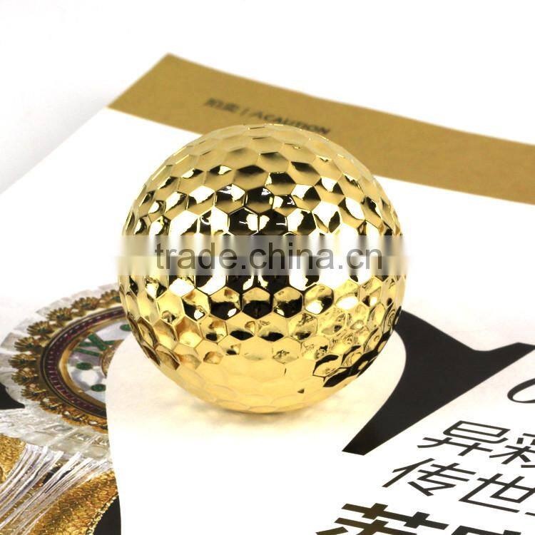 China OEM factory custom golf ball 24k gold plated hardware products