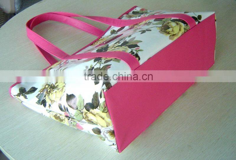 2016 best selling printing canvas coating tote bag