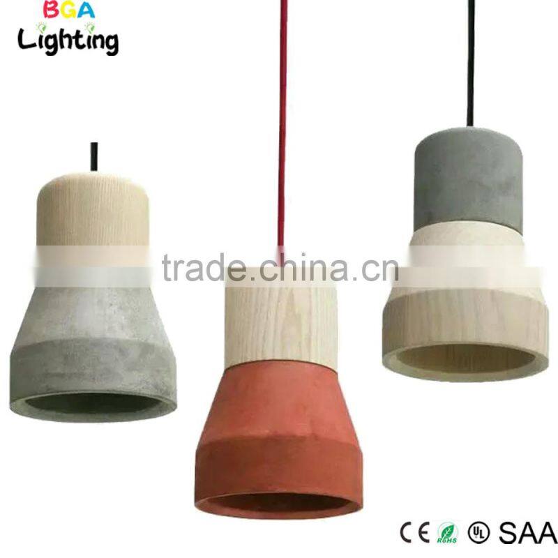 Concrete assembled sets ceiling pendant lights for indoor decoration