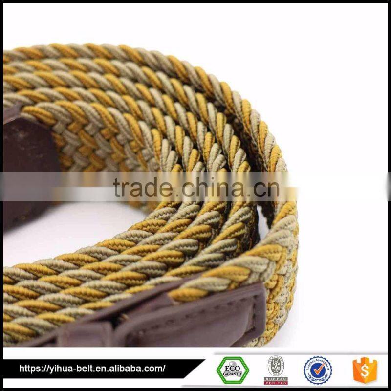 china multi-color fabric braided double face elastic braided belt