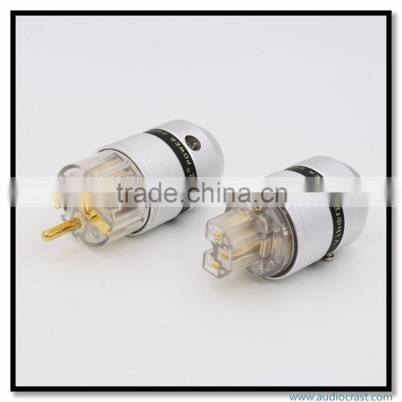 OEM/ODM Aluminum Gold Plated AC Power Plug IEC Power connector