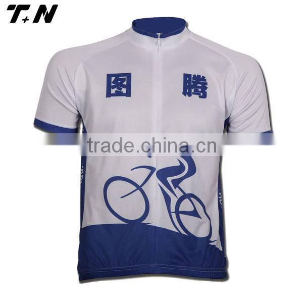 Custom made short sleeves cycling team jersey