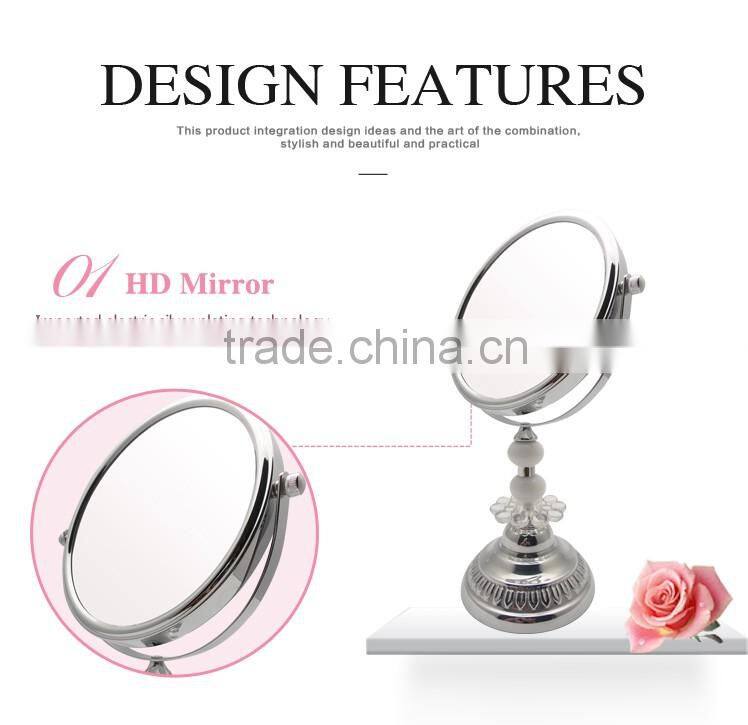 Acrylic decorative tabletop metal framed mirror