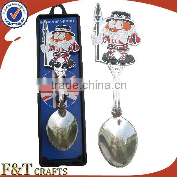 bulk souvenir pearl custom design zinc alloy collectible spoon for gifts