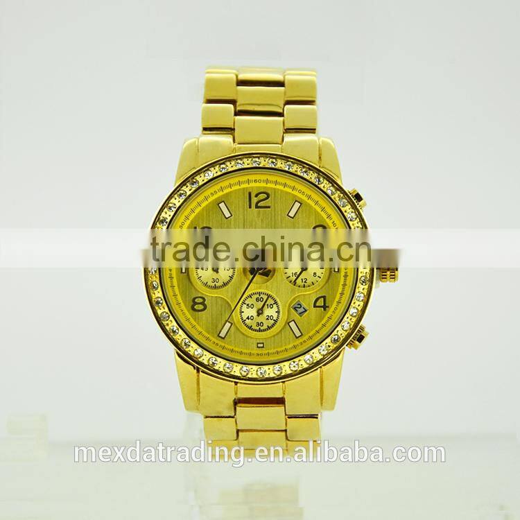 water resistant gold plated branded wrist watches