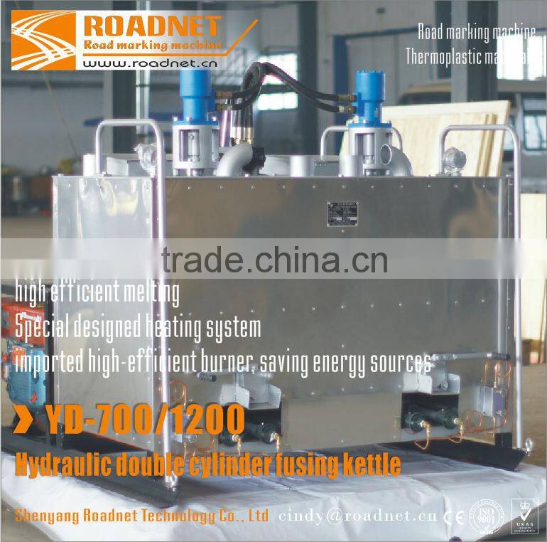 Hydraulic double cylinder fusing kettle