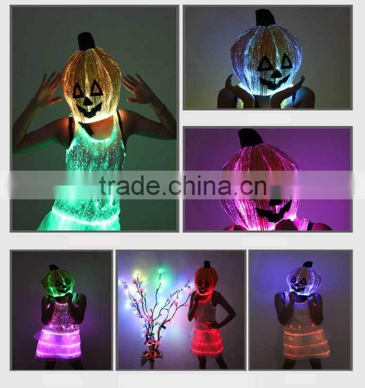 Light up hallloween pumpkin hat decorative top hats halloween decorations