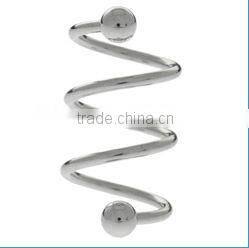 The Latest Surgical Stainless Steel Twists Spiral Barbell