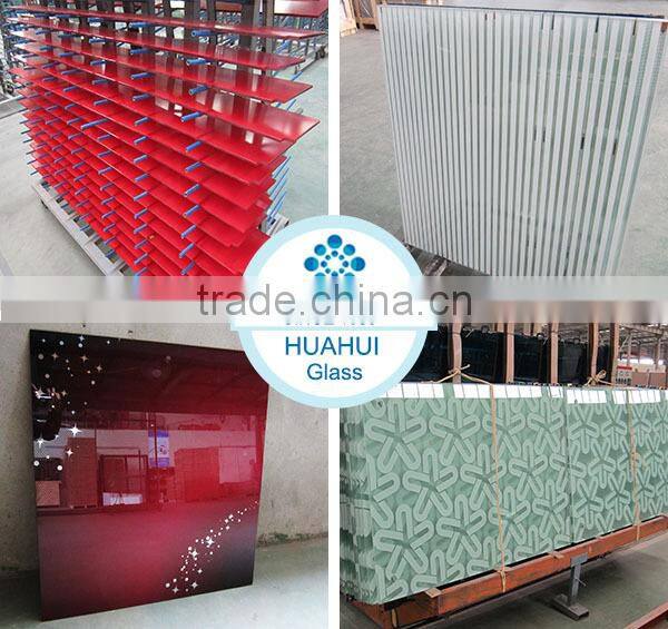 quality decorative silk screen printing glass for furniture