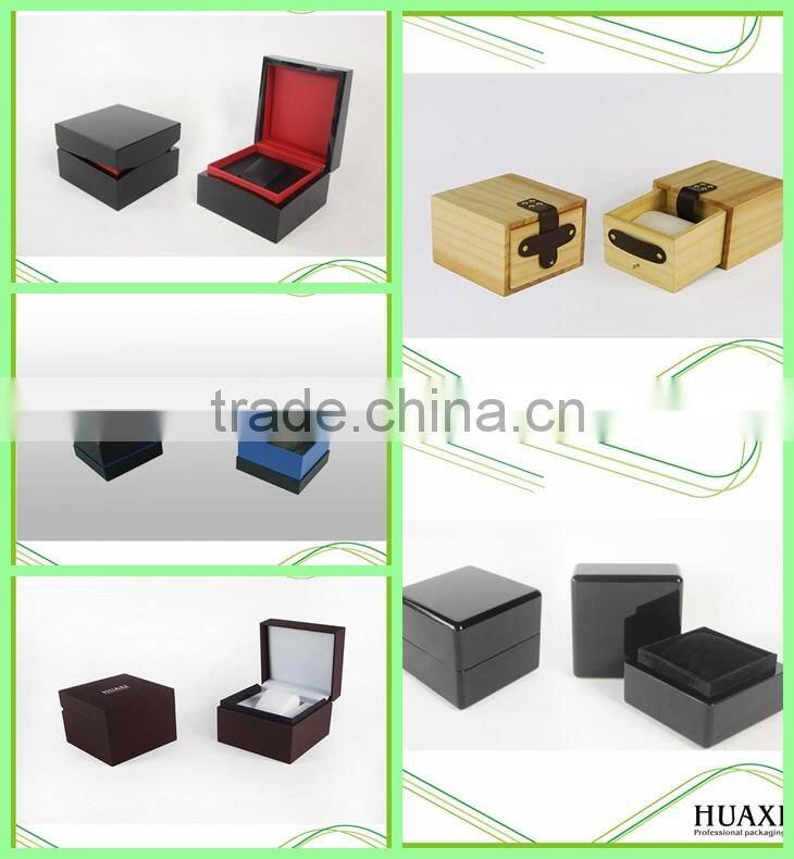 Personalized custom Luxury Single Wood Watch Boxes