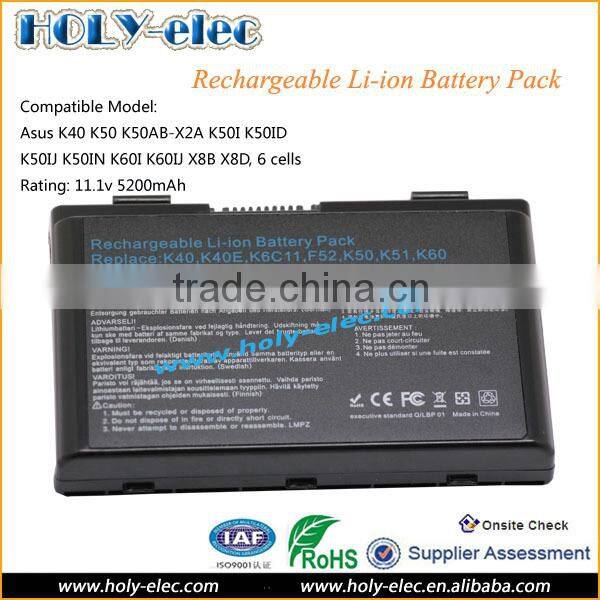 2015 New Condition 11.1V Li-ion Rechargeable Batteries A32-F82 A32-F52 For ASUS F82 K40 K50 K40AE K61 Pro79 X87 X70IJ
