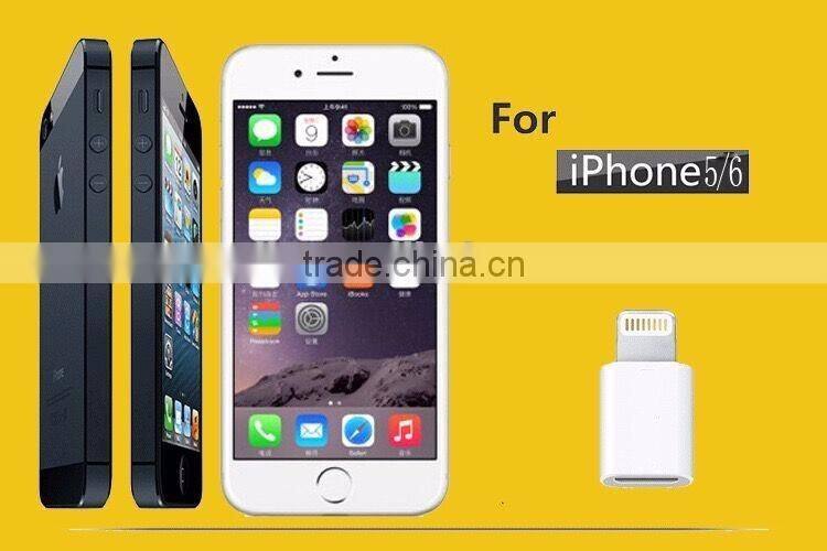 wholesales MFi certified 8 pin c48 tip to micro usb 5 pin adapter ABS for phone cable