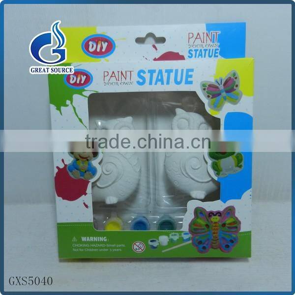 kids paint your own ceramic DIY painting owl kits 6 colors and 1brush