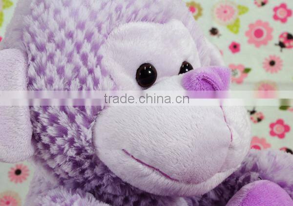 China cheap funny stuffed purple monkey for Valentine's Day