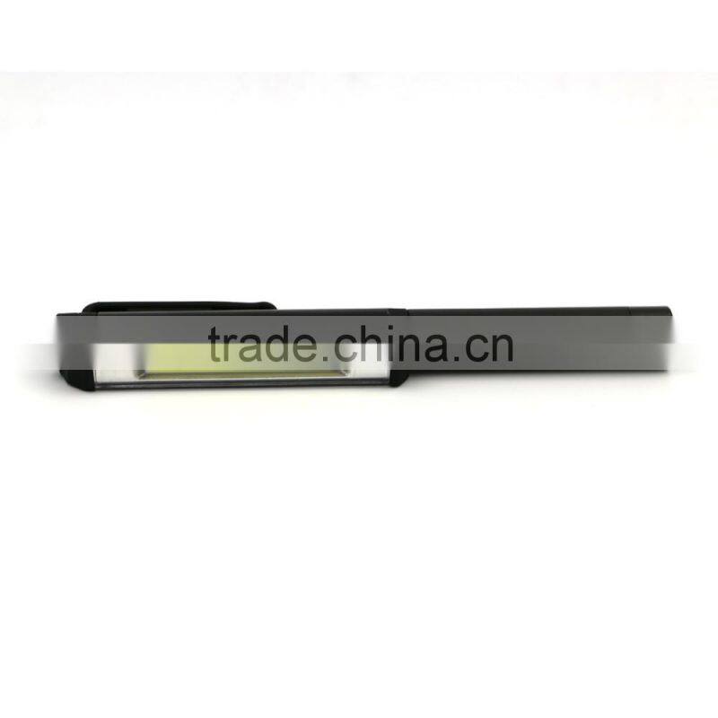 Hot mini pen flashlight Aluminum waterproof with pen holder can be placed pocket