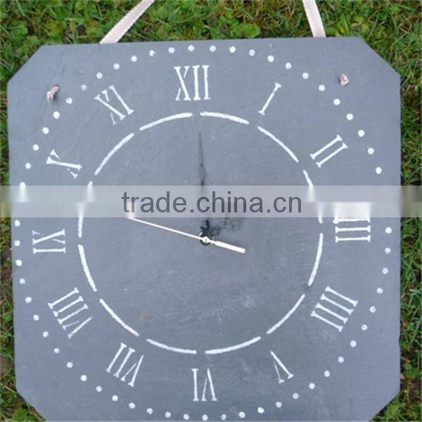 Creative slate hanging clock, slate wall clock