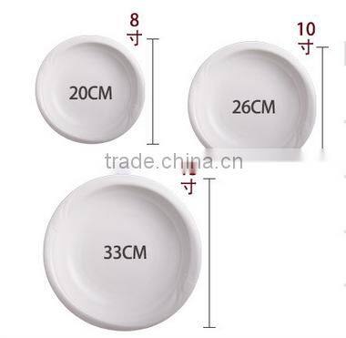 New 2016 ceramic dinnerware modern kitchen design dinner white round deep soup plate and dish for wedding