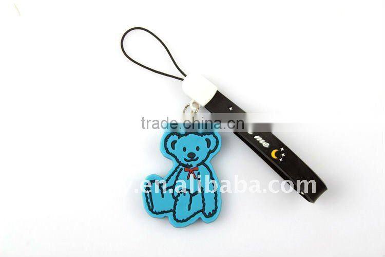 Lovely Fashion Cartoon 3D Animal Silicone mobile phone accessories charms