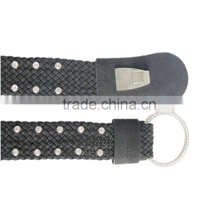 Promotional high quality braided belts for women lady yiwu supplier