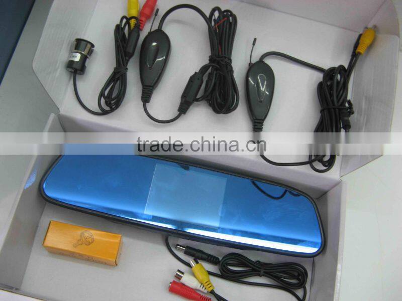 12voltage waterproof CMOS reversing camera rear view 3.5inch mirror TFT display system PSV-2-350