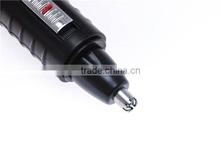 Nose ear facial hair trimmer with vortex cleaning system