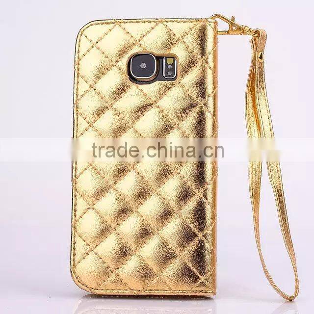 Bling bling Wallet leather stand case for Samsung galaxy S6