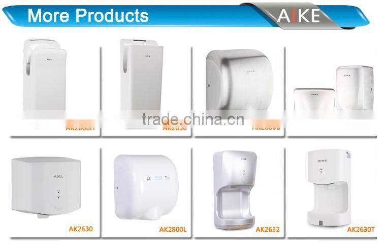 wall mounted polished stainless steel jet hand dryer