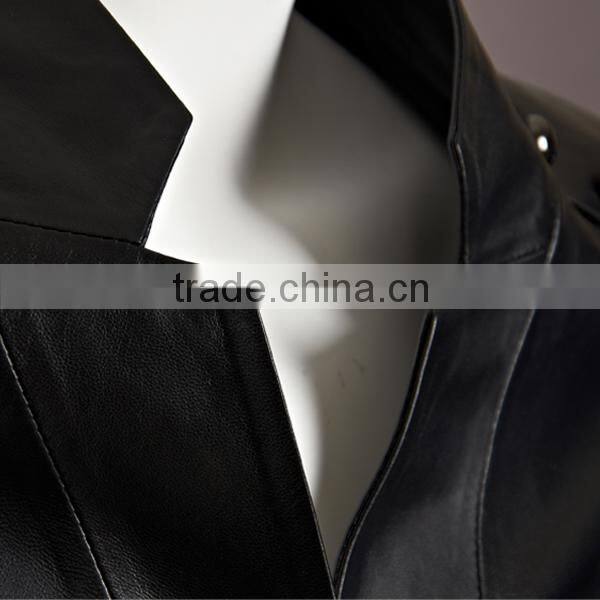 100% pu synthetic leather ladies pu leather jacket